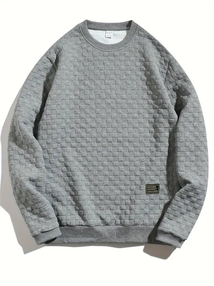 Stafford – Lässiges Sweatshirt Mit Karomuster Und Struktur