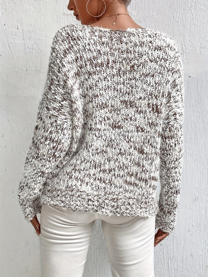 Chryselda – Lässiger Langarm Strickpullover
