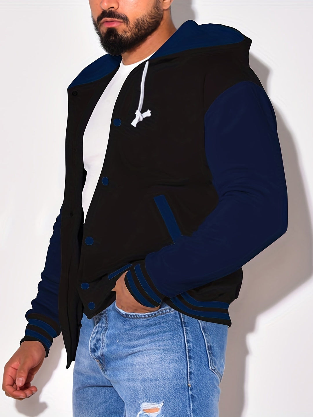 Askhat - Langärmelige Baseballjacke Mit Kapuze