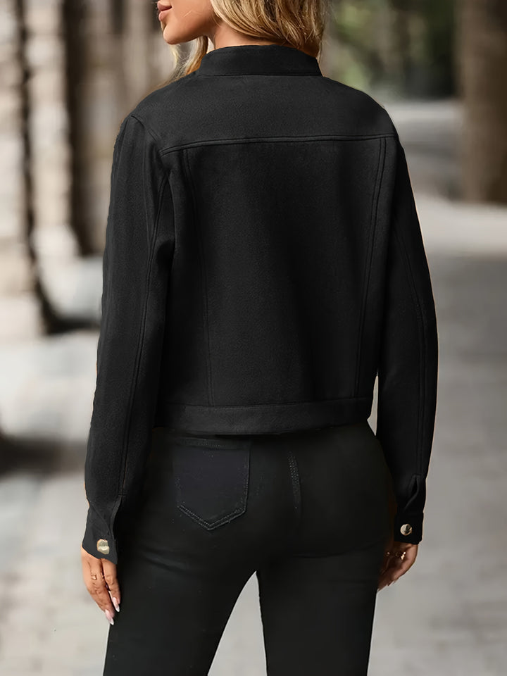 Slavica – Vintage Jacke Mit Langen Ärmeln Und Knöpfen Vorne