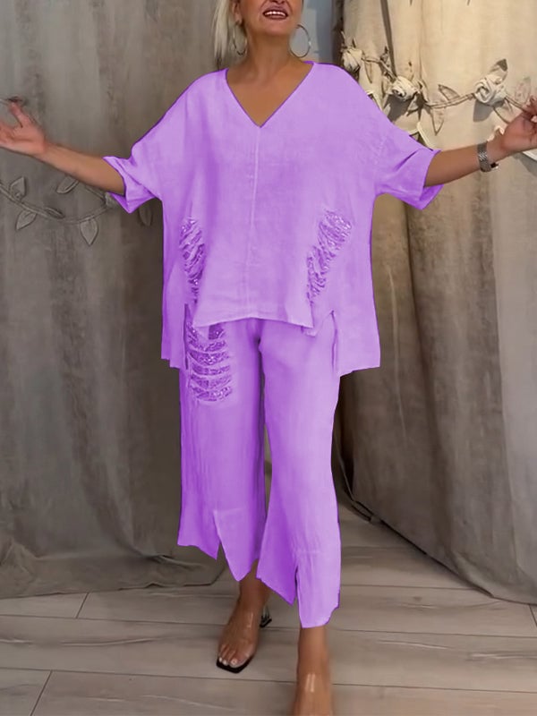 Ebony - Zweiteiliges Sommer Outfit Setzen