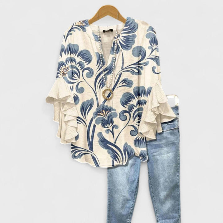 Rachida – Elegante Bluse Mit Blumenmuster