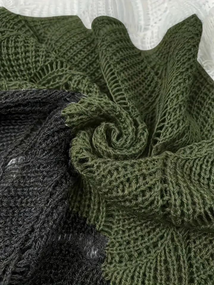 Renilda - Eleganter Strickpullover Mit V-Ausschnitt