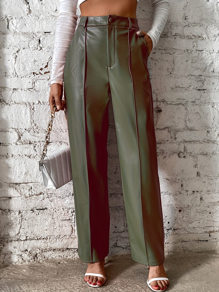 Francine – Lässige Lange Hose Mit Ziernähten