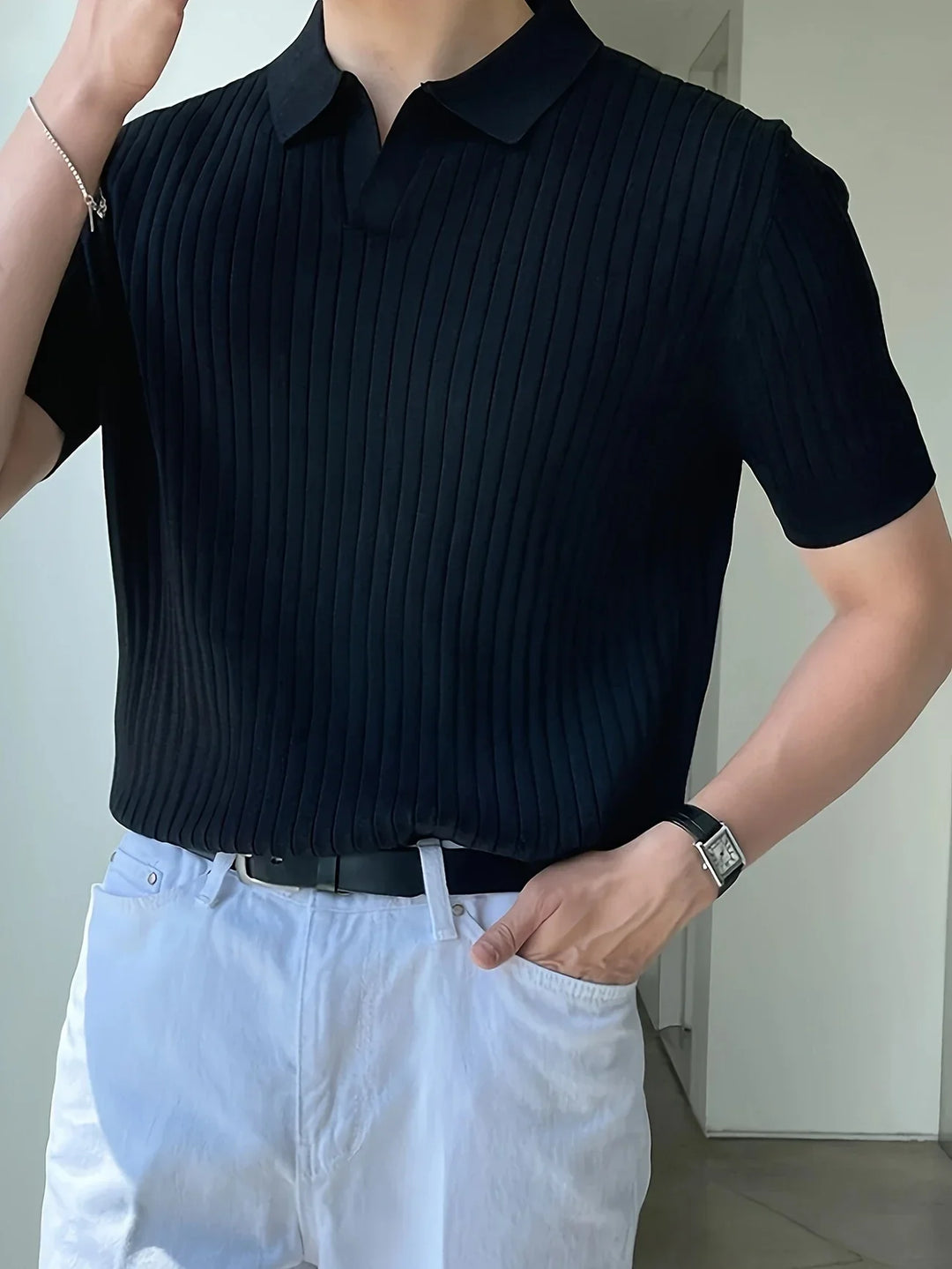 Avgustin – Lässiges Kurzarm Polo Hemd