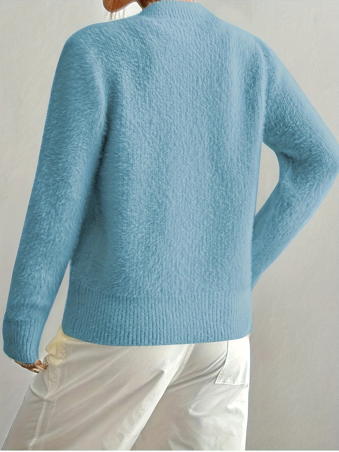 Smelissa – Langärmelige Strickjacke Mit Herzknöpfen