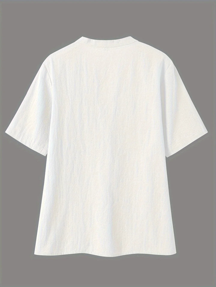 Nerida – Modische Bluse Mit V-Ausschnitt Und Kurzen Ärmeln