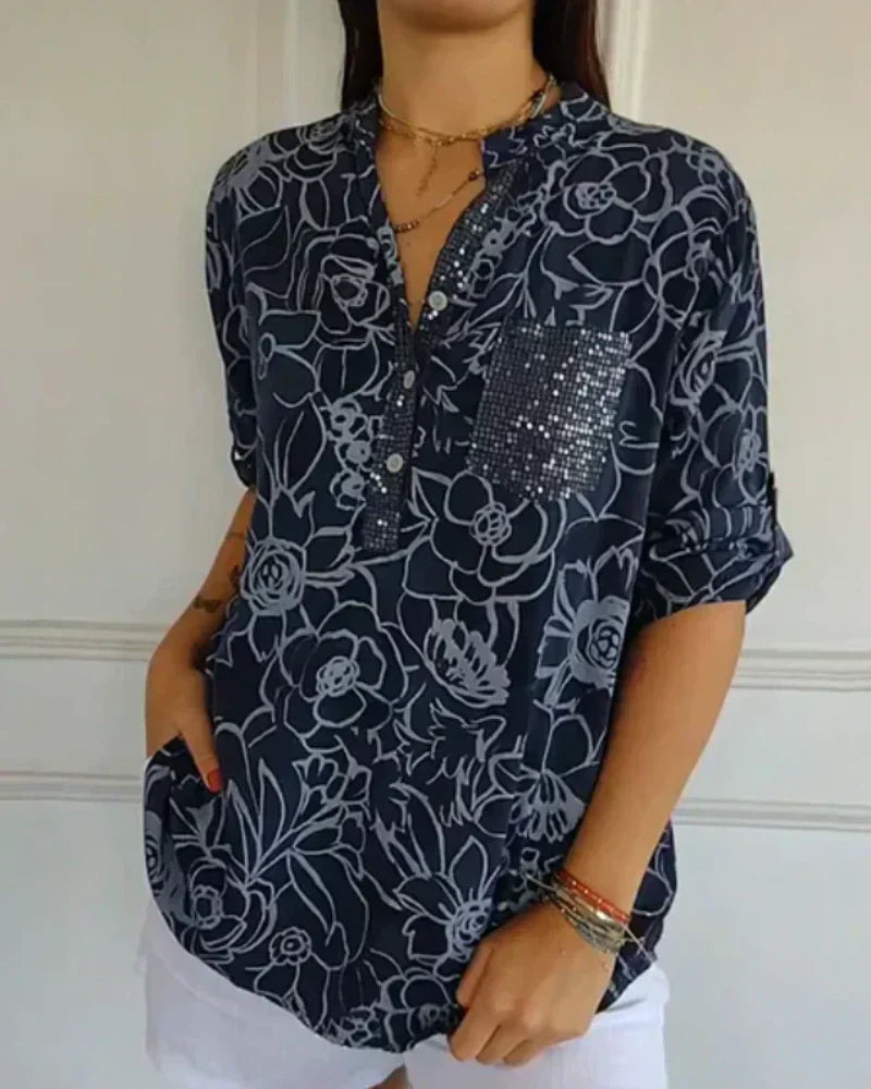 Narese - Bluse Mit Blumenmuster