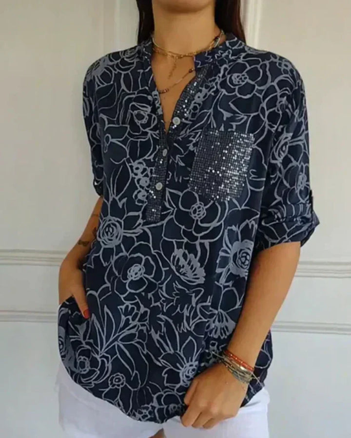 Narese - Bluse Mit Blumenmuster