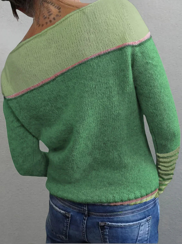 Talithia – Gestreifter Strickpullover Mit Langen Ärmeln