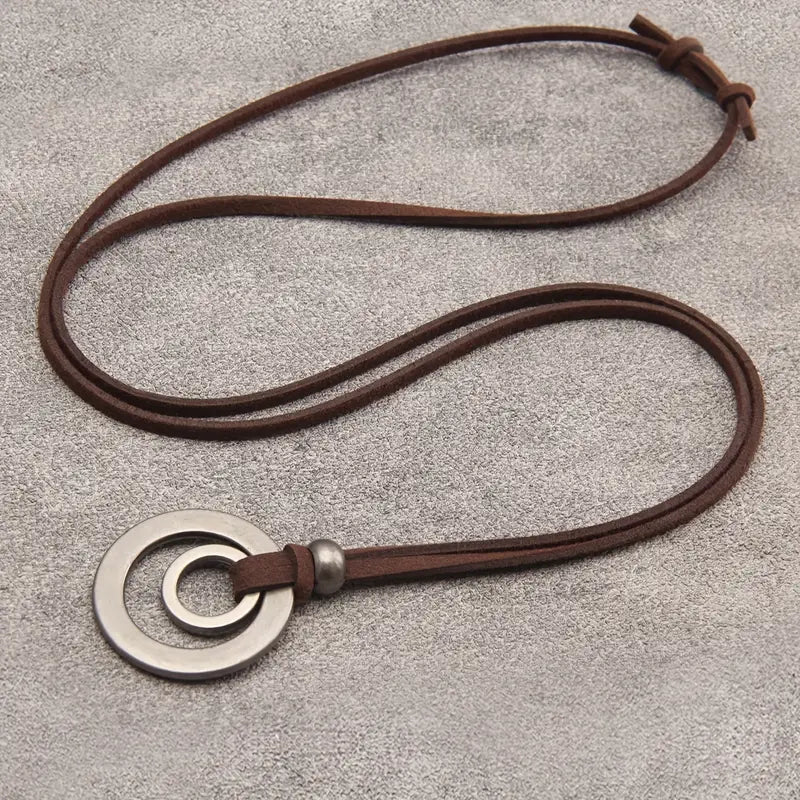 UnityRings – Unisex Halskette Mit Doppeltem Kreis-Anhänger