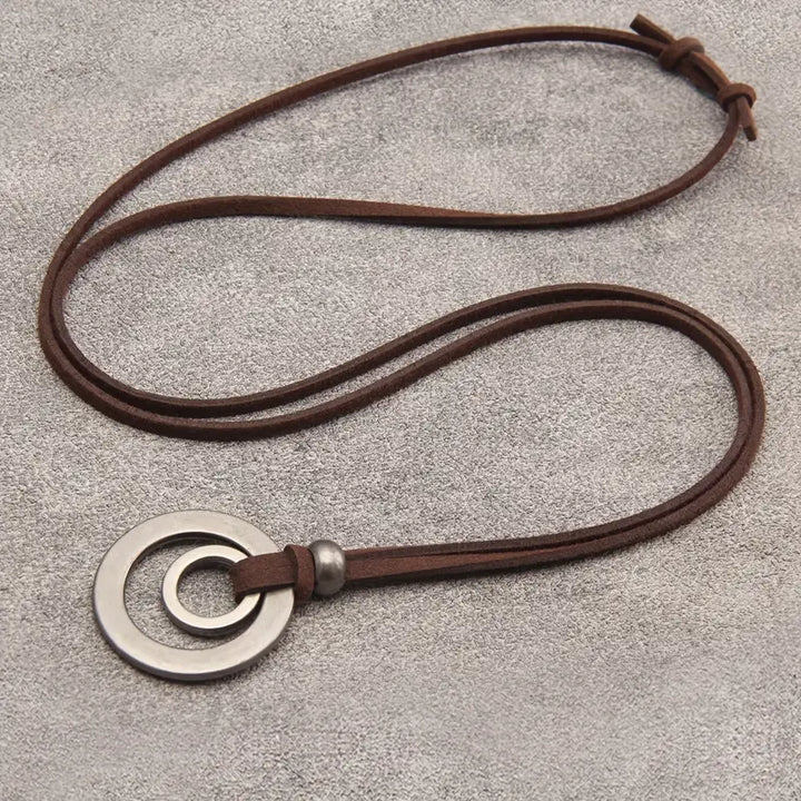 UnityRings – Unisex Halskette Mit Doppeltem Kreis-Anhänger