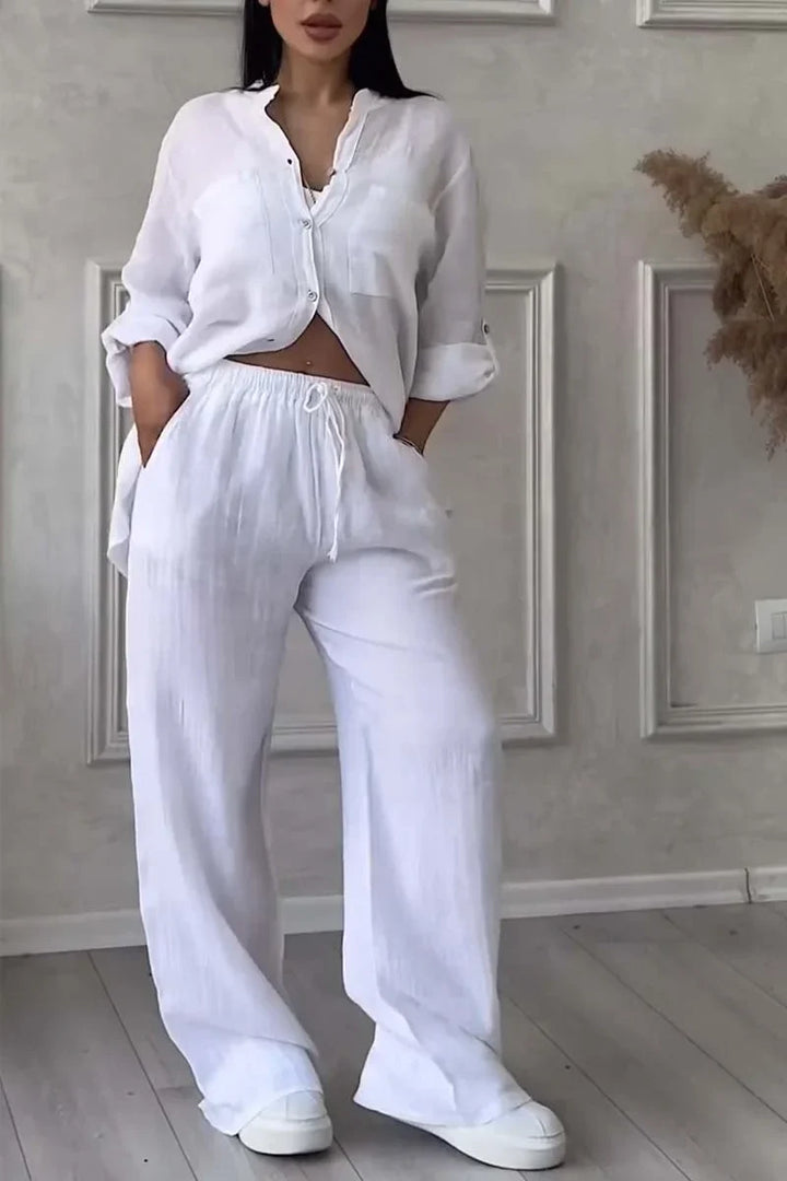 Arielle - Baumwollleinen Zweiteiliges Set