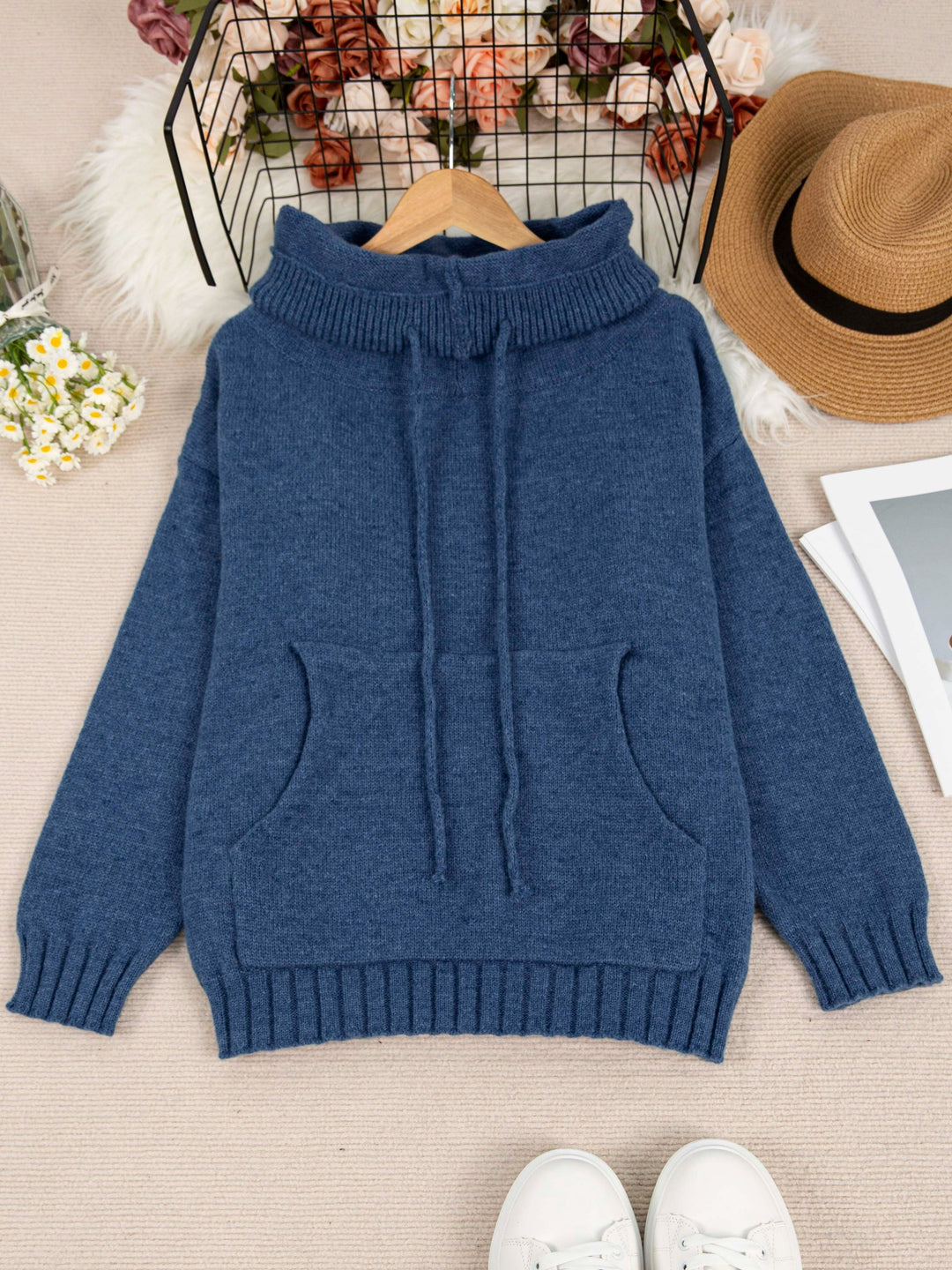 Zelina – Langarmpullover Mit Tasche