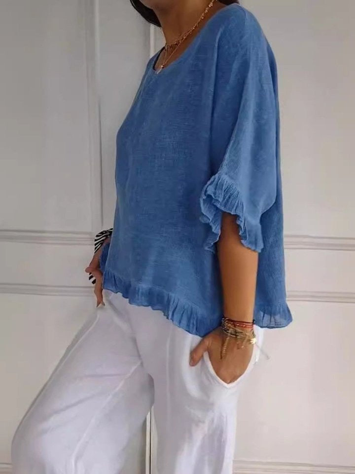 Pierrette - Elegante Baumwollbluse