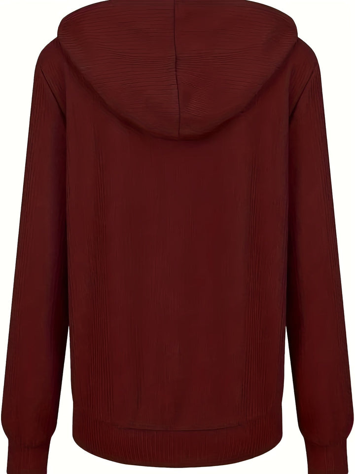 Moira – Langärmelige Kapuzenjacke Mit Reißverschluss Und Kordelzug