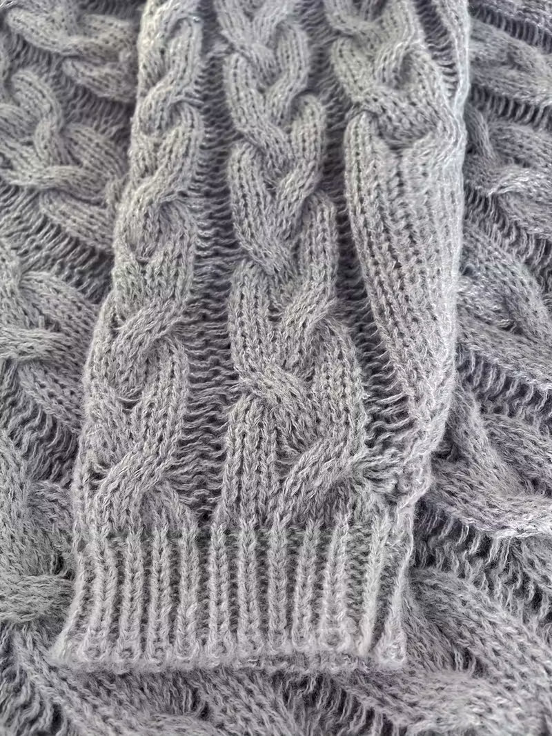 Miette - Lässiger Langarm Strickpullover