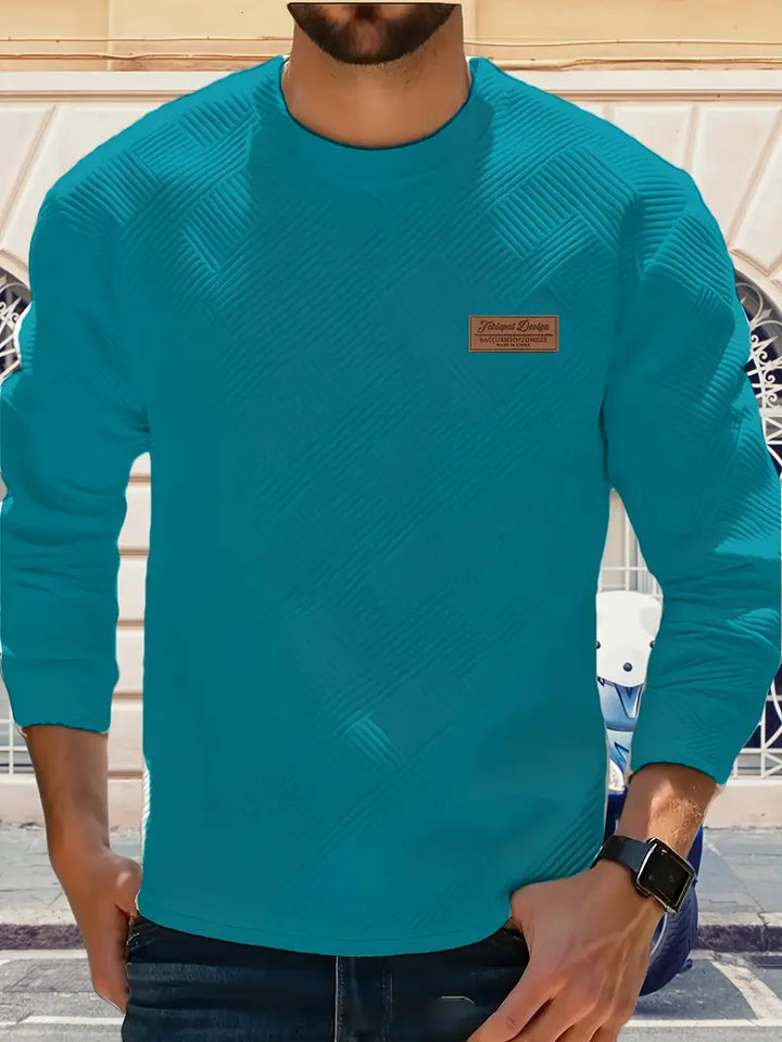 Malinga – Lässiges Sweatshirt Mit Geometrischem Muster Und Langen Ärmeln