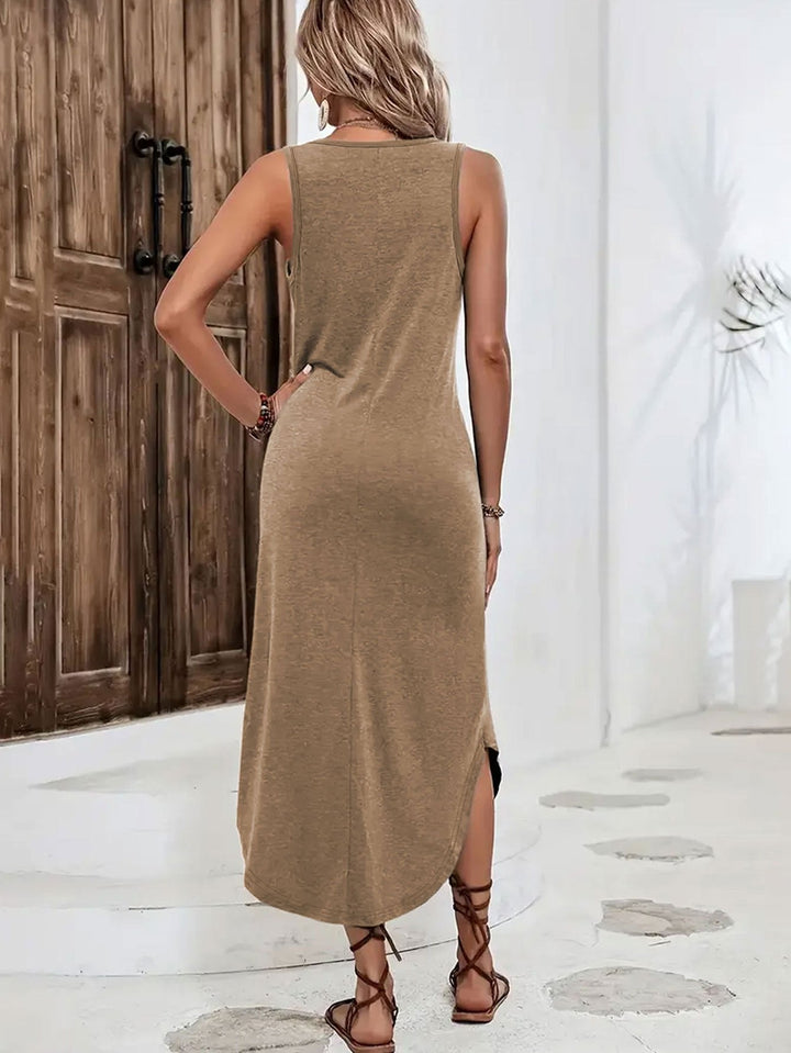 Brandy – Stilvolles, Armelloses Maxikleid