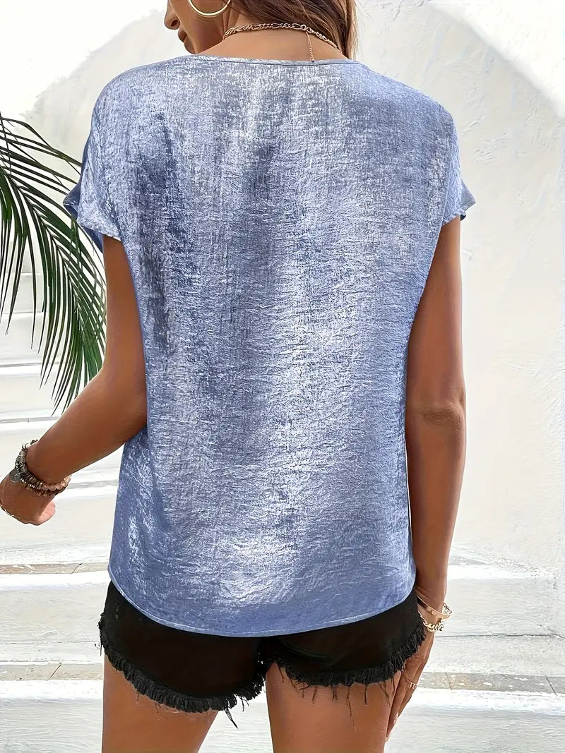 Erifyli - Elegante Bluse Mit V-Ausschnitt
