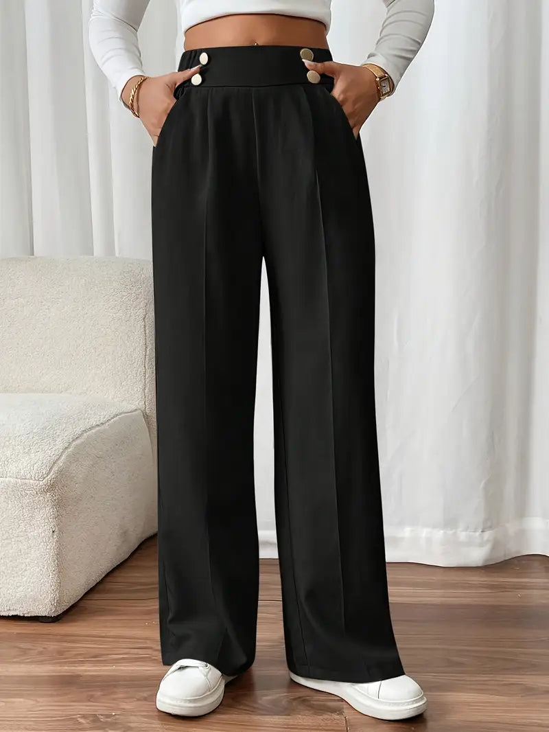 Orvella - Bequeme Hose Mit Weitem Bein Und Taschen