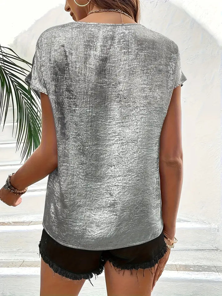 Erifyli - Elegante Bluse Mit V-Ausschnitt