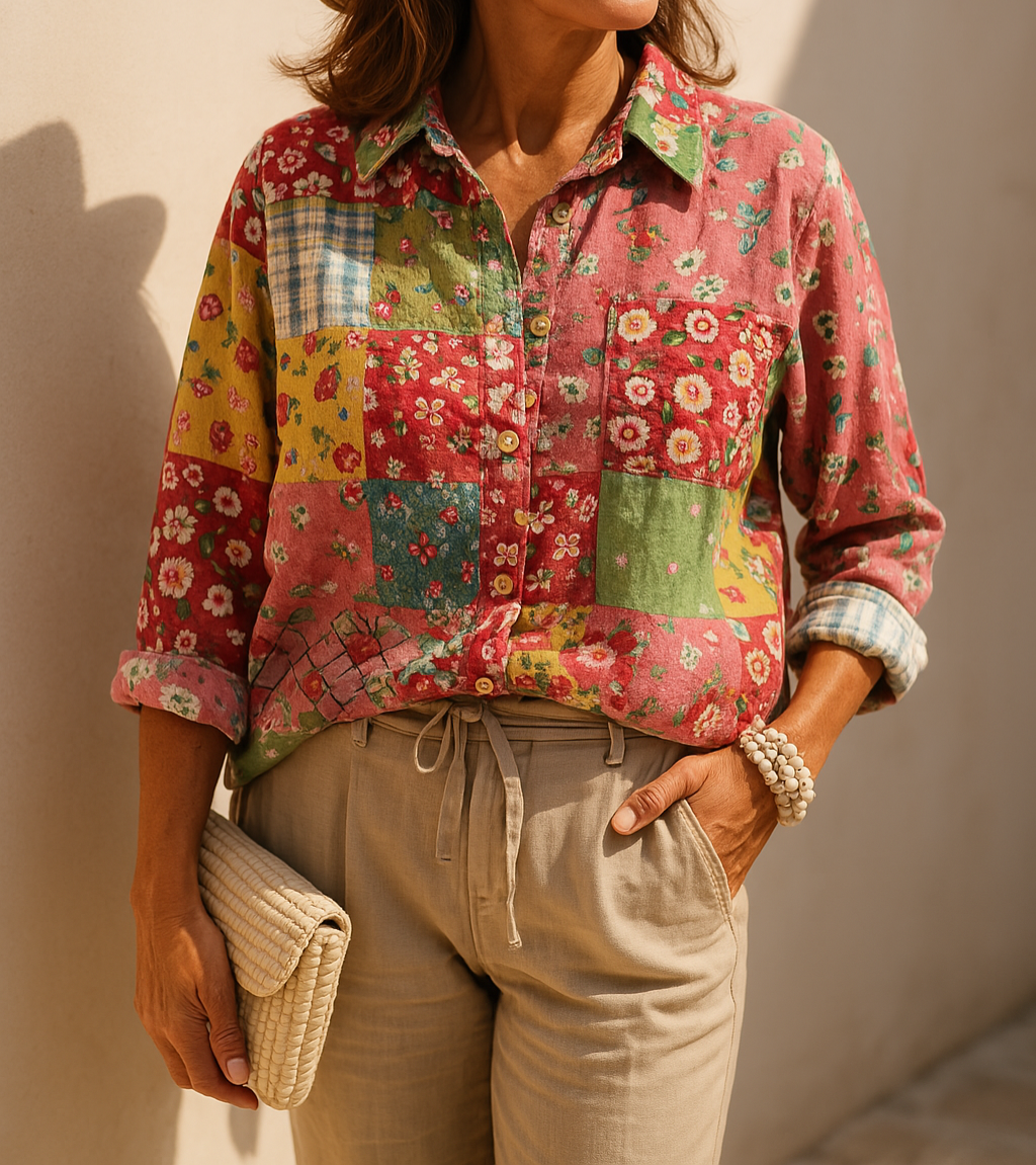 Petra - Lässige Bluse Mit Floralem Muster