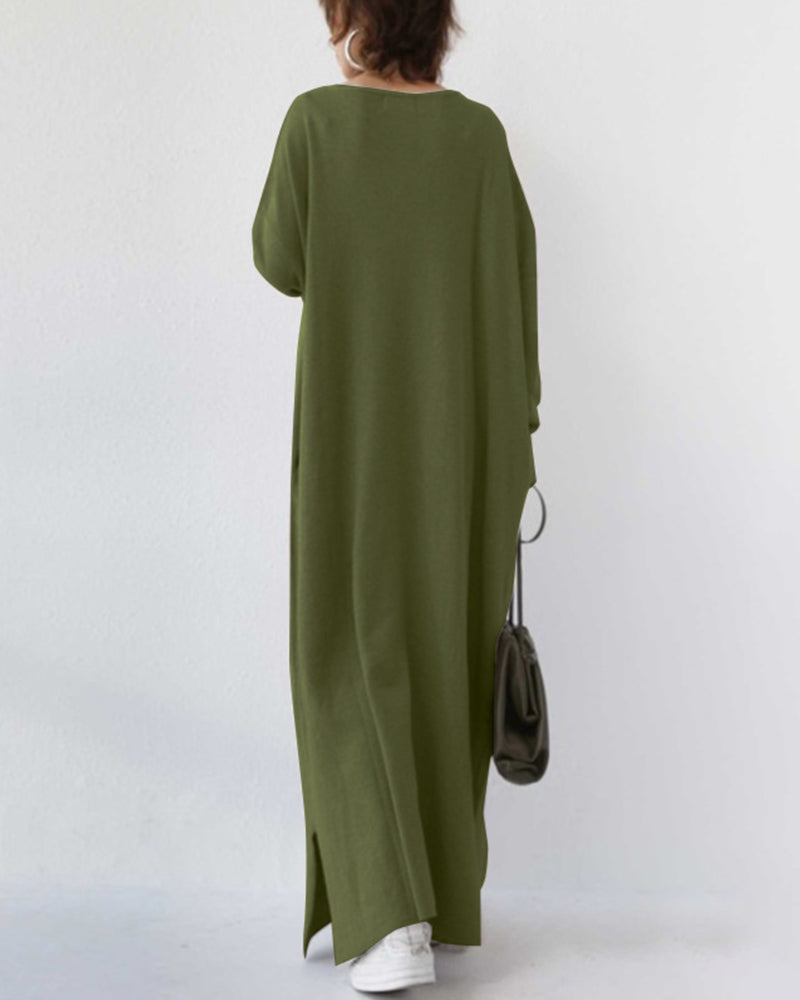 Bonita – Modisches Langarm Kleid Mit V-Ausschnitt