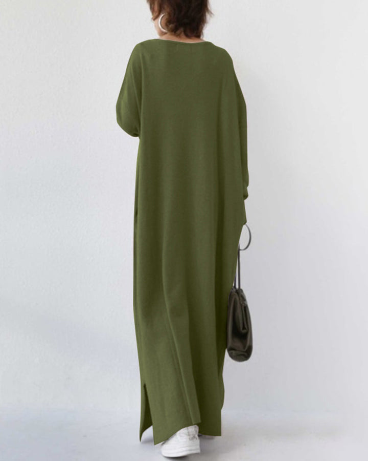 Bonita – Modisches Langarm Kleid Mit V-Ausschnitt