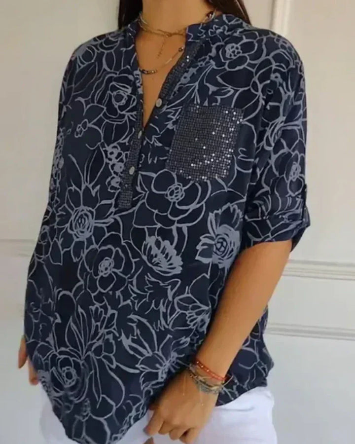 Narese - Bluse Mit Blumenmuster