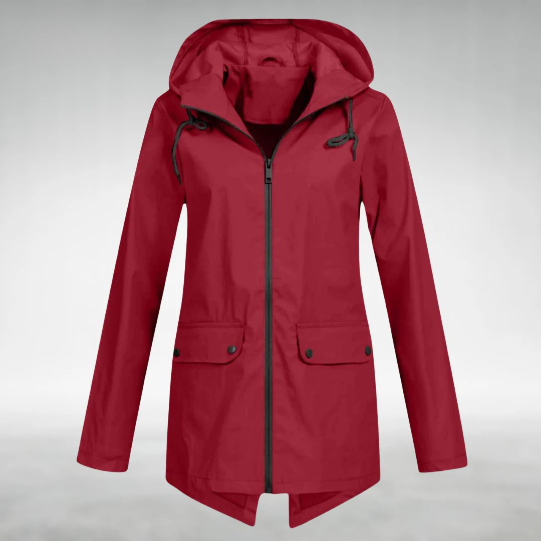 Jalena – Wasserdichte Kapuzen Jacke Mit Taschen