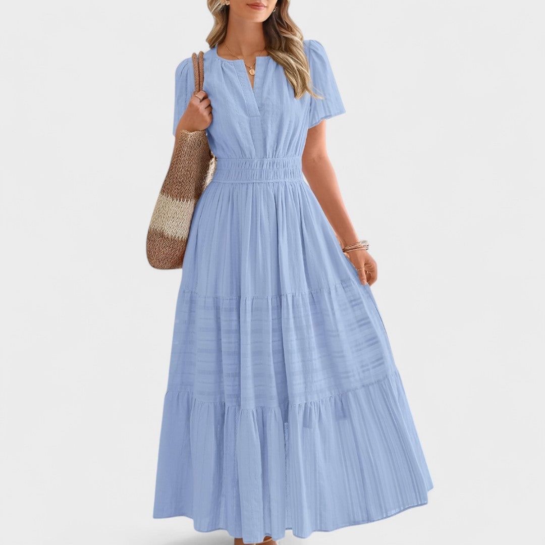 Maura - Sommerliches Maxikleid Mit kurzen Ärmeln