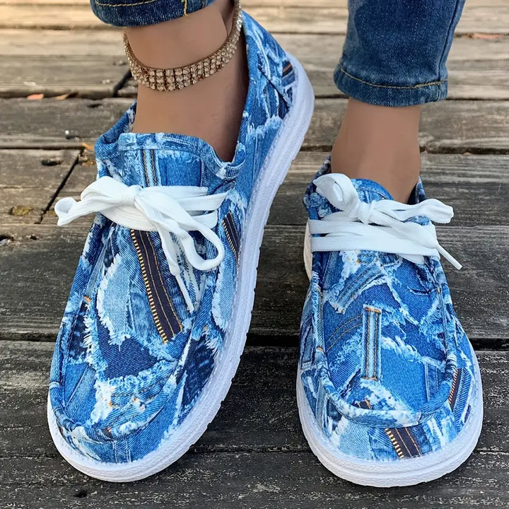 Ulanda - Rutschfeste Turnschuh Mit Denim Drucken