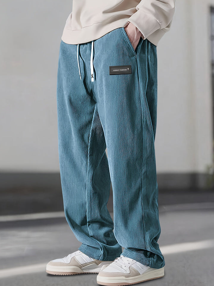 Asher - Gerade Geschnittene Hose Mit Kordelzug Der Taille