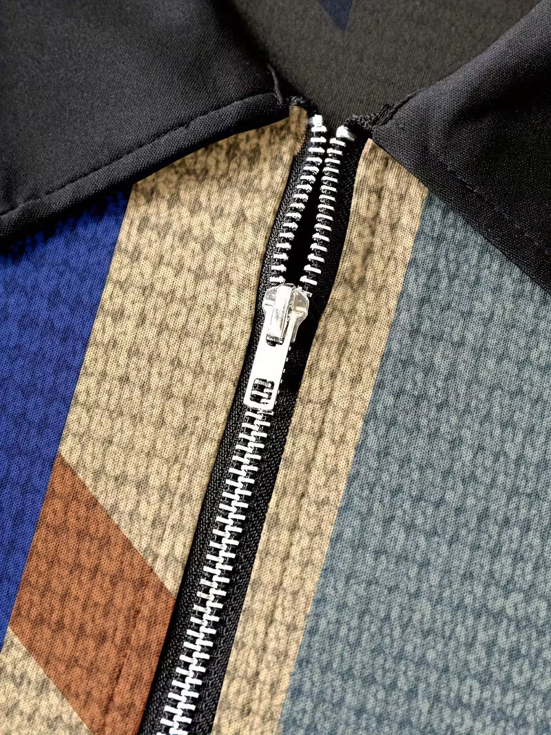 Thomson – Langarm Hemd Mit Halbem Reißverschluss