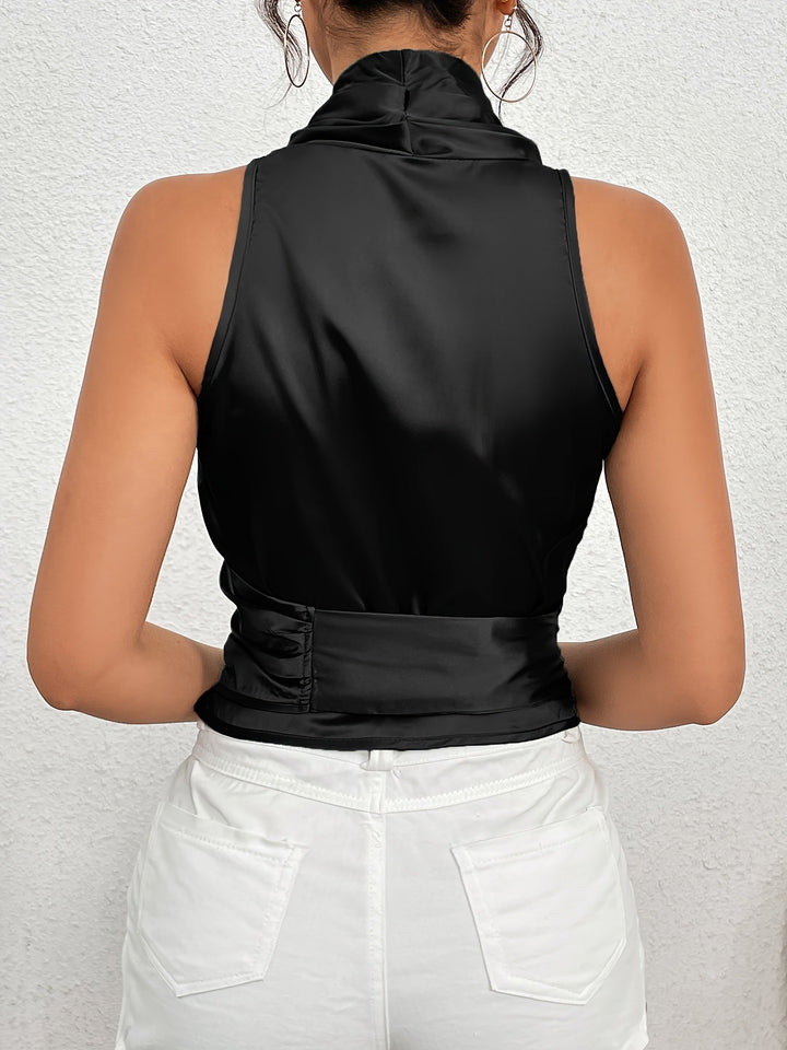 Florentia - Elegantes ärmelloses Neckholder-Top Mit Gürtel