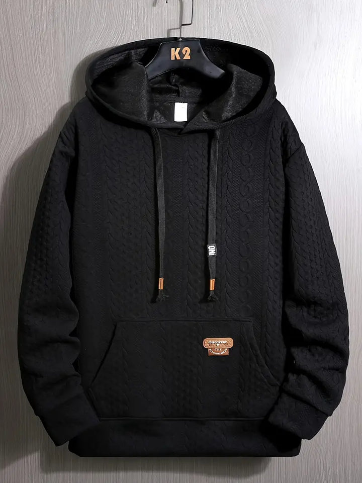 Pruitt – Langärmeliger Strick Kapuzenpullover