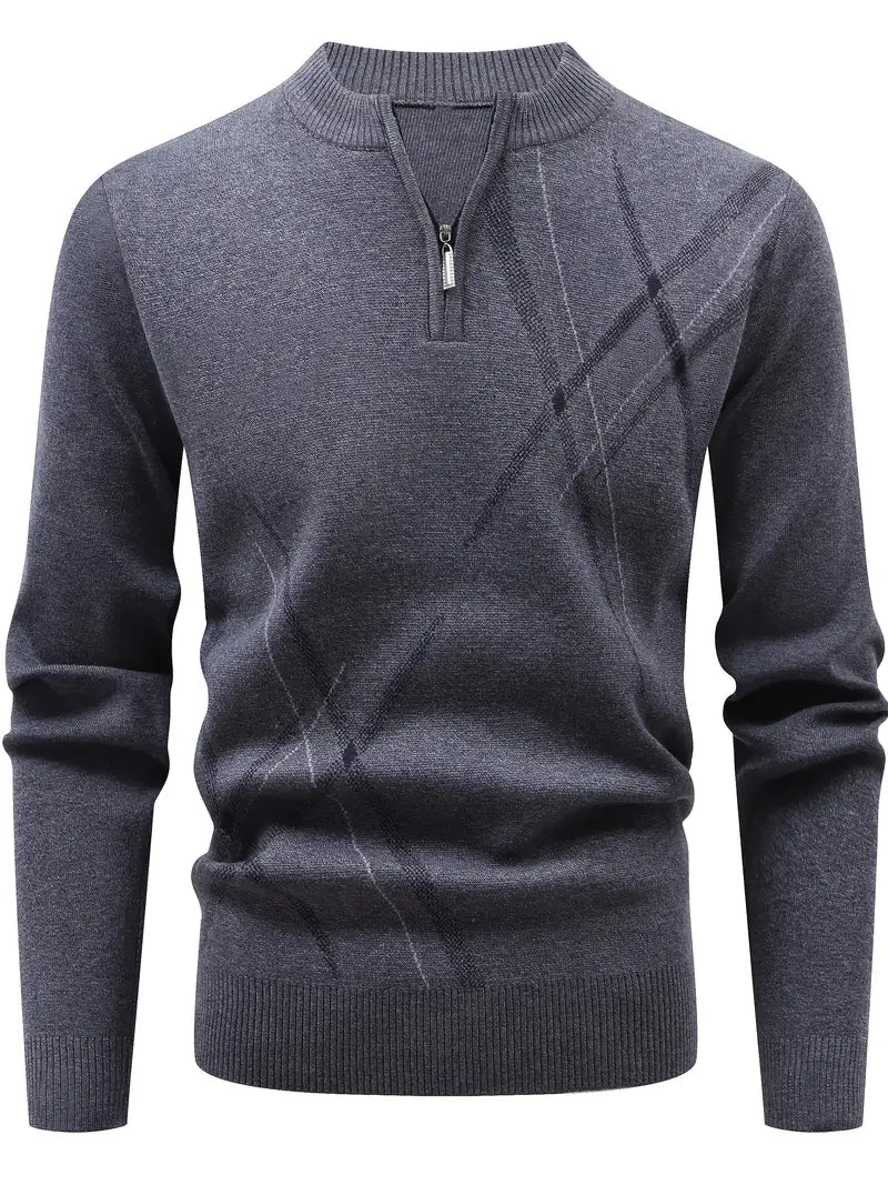 Yoann – Strick Pullover Mit Viertelreißverschluss