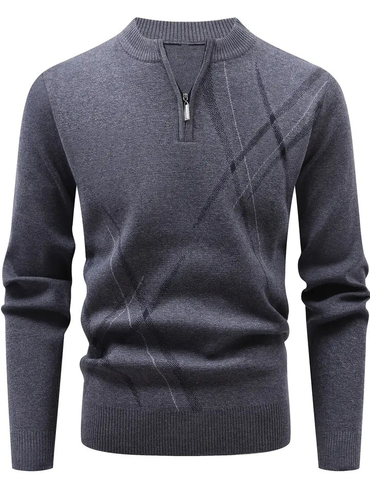 Yoann – Strick Pullover Mit Viertelreißverschluss