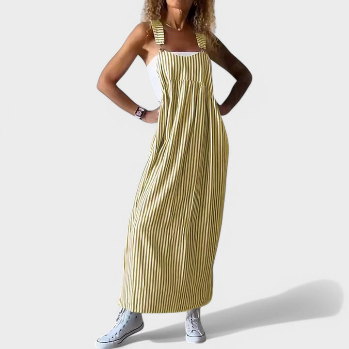 Guzel – Stilvolles Maxikleid Mit Streifenprint