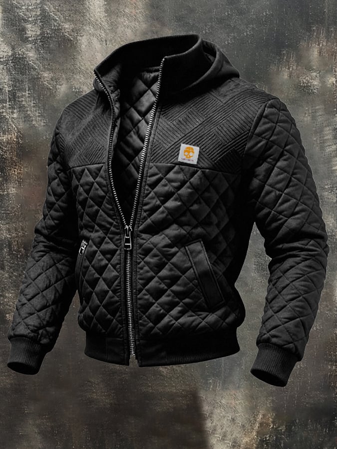 Istvan – Steppjacke Mit Patchwork Und Mehreren Taschen