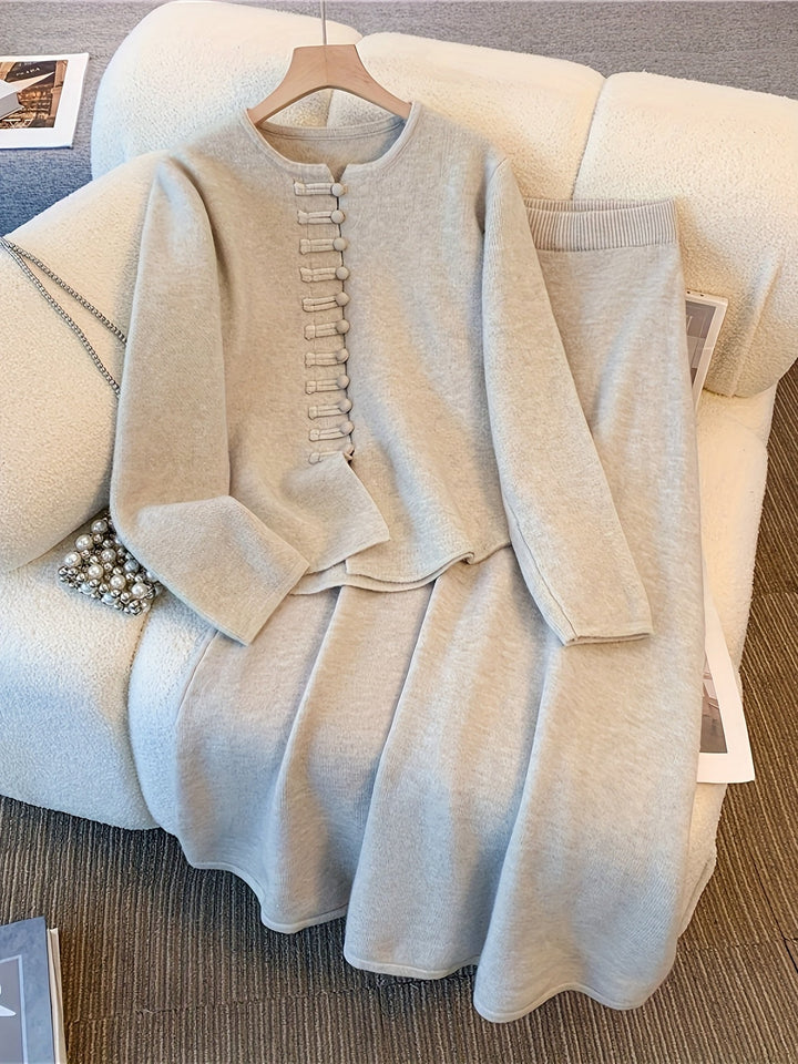 Zorine – Zweiteiliges Set Mit Geknöpftem Cardigan