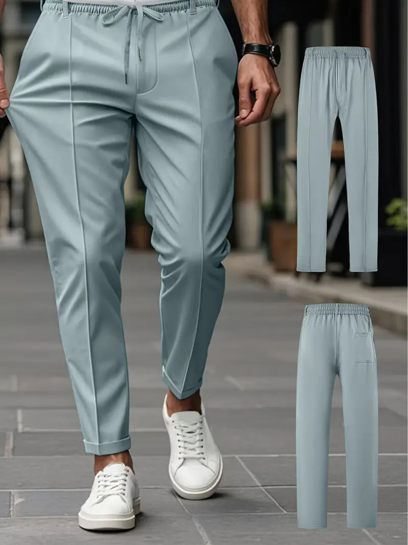 Crawford – Lässige Schlanke Passform Hose Mit Elastischem Bund