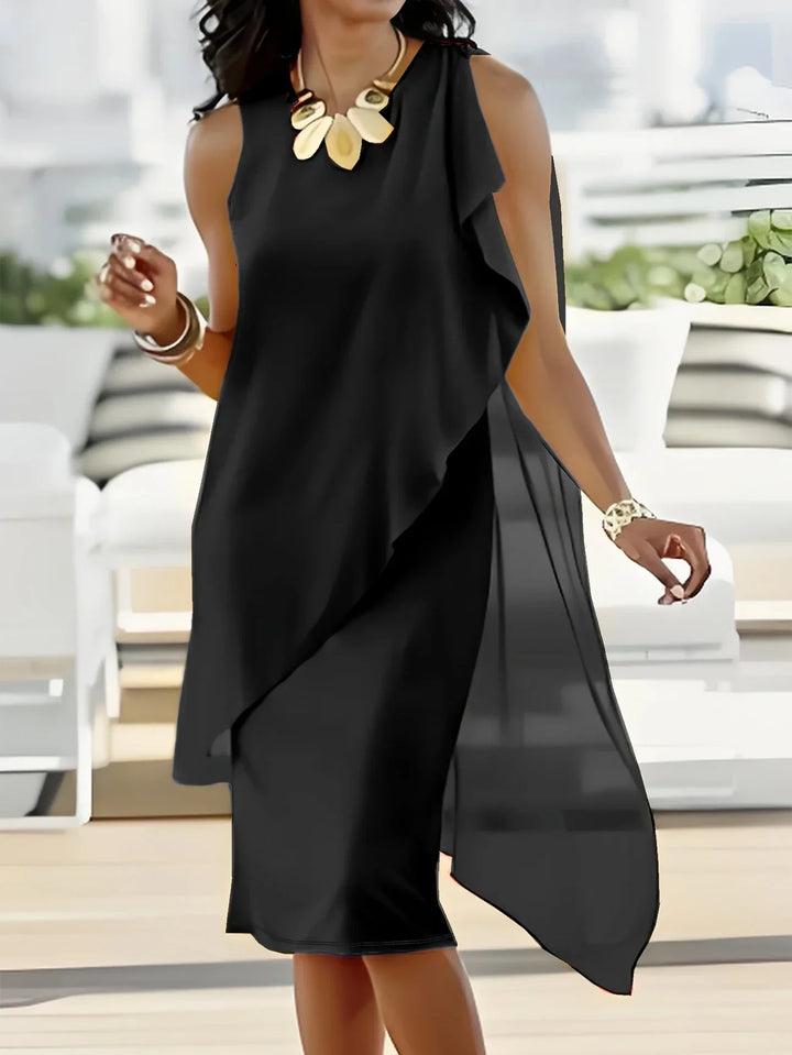 Maren – Elegantes Midi Kleid Mit Ärmellos