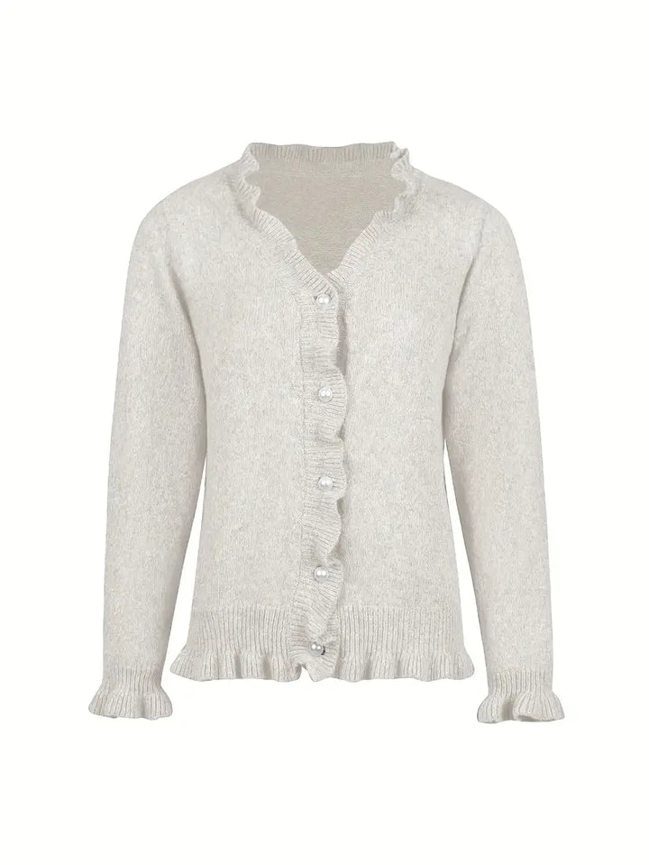 Hanifa – Eleganter Strick Strickjacke Mit Knöpfen