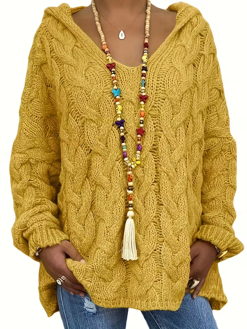 Hailee - Lässiger Langarm Strickpullover