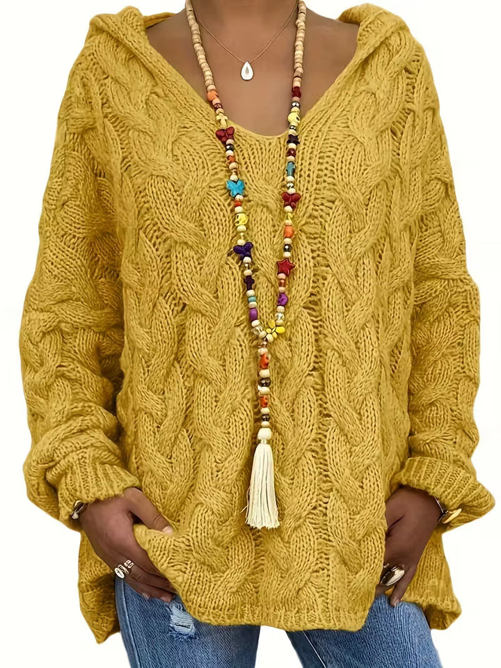 Hailee - Lässiger Langarm Strickpullover