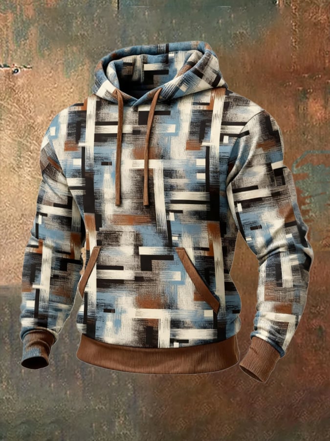 Sodhi – Sweatshirt Im Retro Stil Mit Farbblock Drucken