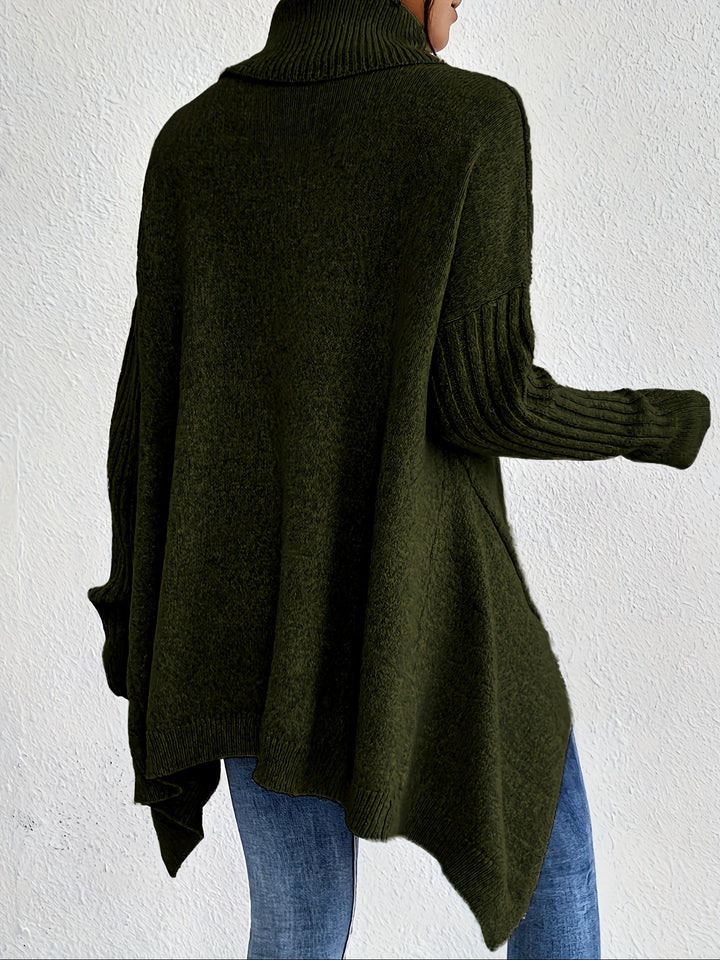 Tahlia – Lässiger Langarm-Pullover Mit Hohem Kragen