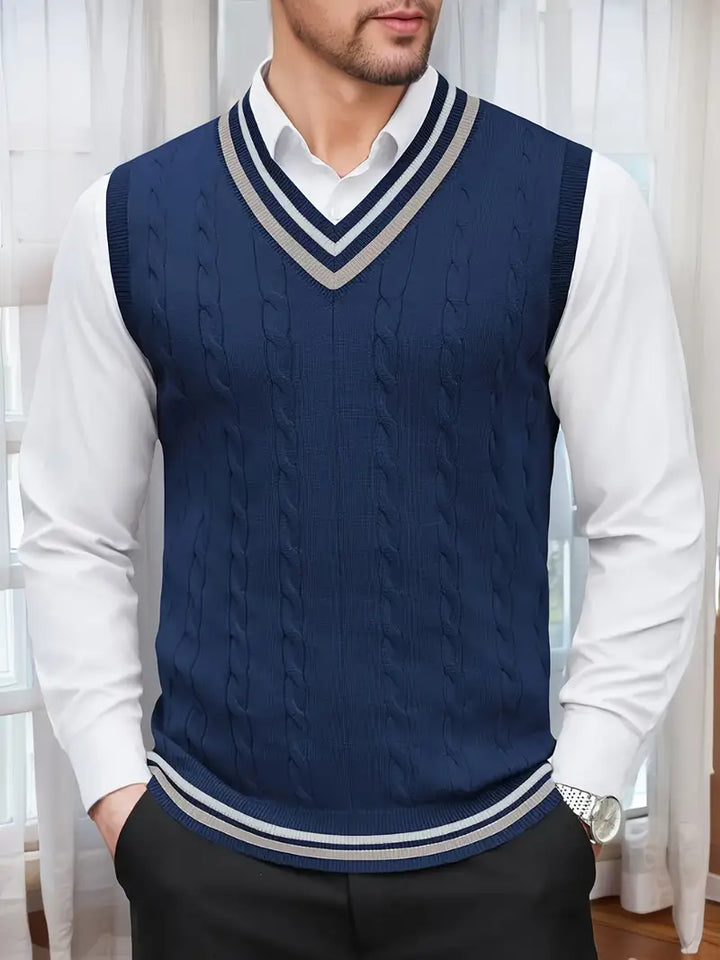 Duane - Ärmelloser Strickpullover Mit V-Ausschnitt
